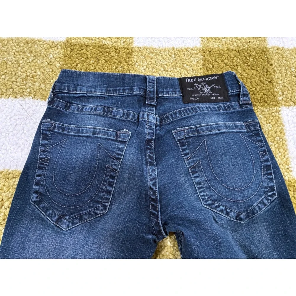 True Religion Rocco Relaxed Skinny Jeans Mens 30 Dark Wash Denim Blue